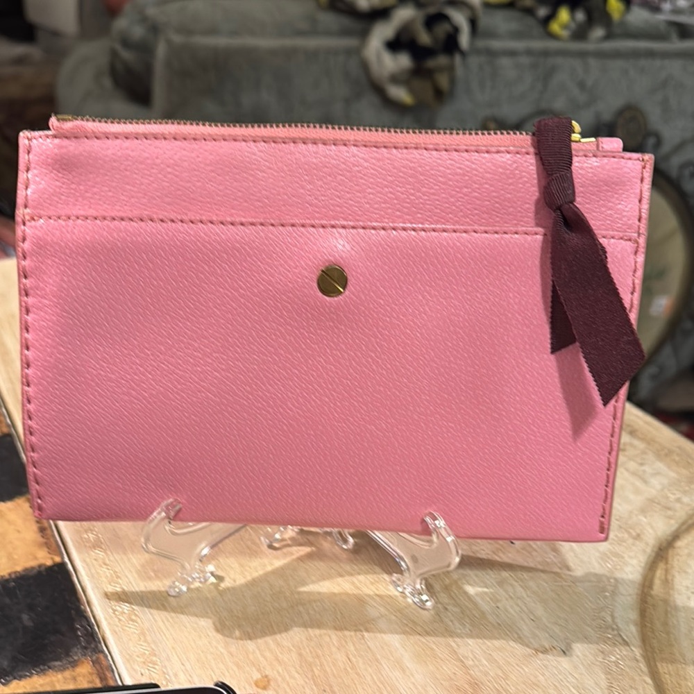 J. Crew Pink Mini Bag with Textured Leather and Gold Hardware
